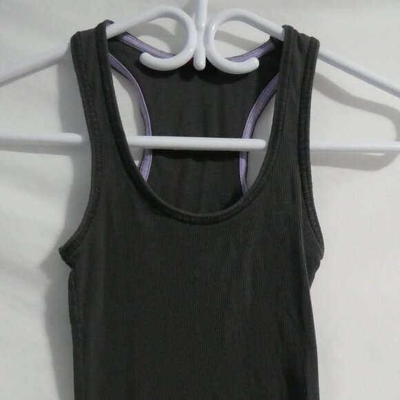 FOREVER 21 | small | Dark Grey Ribbed Sleeveless Tank Top - Picture 6 of 16